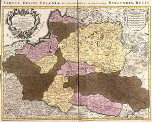 Karte des Königreichs Polen mit dem Herzogtum Litauen (Radierung)