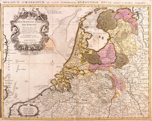 Karte der Vereinigten Provinzen der Niederlande (Radierung) von Guillaume Delisle