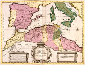 Marokko, Nordalgerien, Tunesien, Nordwestlibyen, Spanien, Portugal, Italien (außer Norden)
