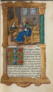Gedrucktes Stundenbuch (Gebrauch von Rom): fol. 18r, St. Lukas