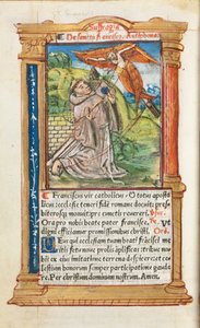 Gedrucktes Stundenbuch (Gebrauch von Rom): fol. 106v, Heiliger Franz von Assisi