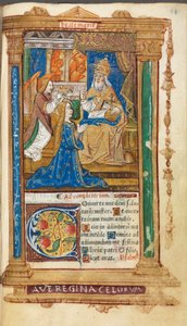 Gedrucktes Stundenbuch (Gebrauch von Rom): fol. 45r, Krönung der Jungfrau