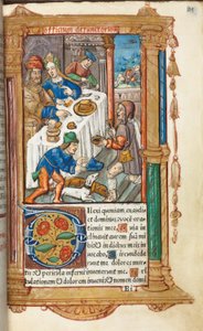 Gedrucktes Stundenbuch (Gebrauch von Rom): fol. 73r, Lazarus
