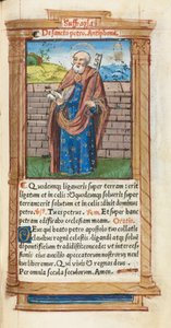 Gedrucktes Stundenbuch (Gebrauch von Rom): fol. 99r, St. Peter von Guillaume Le Rouge