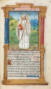 Gedrucktes Stundenbuch Gebrauch von Rom: fol. 108r, St. Bernhard von Clairvaux, 1510 von Guillaume Le Rouge