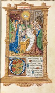 Gedrucktes Stundenbuch Gebrauch von Rom: fol. 58r, Pfingsten, 1510 von Guillaume Le Rouge