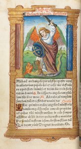 Gedrucktes Stundenbuch Gebrauch von Rom: fol. 97v, St. Michael der Erzengel, 1510