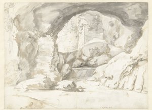 Ansicht in den Gewölben einer klassischen Ruine von Guilliam du Gardijn