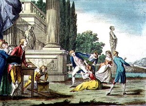 Florentinische Spiele, Madonna Fruscellina (Farbgravur)