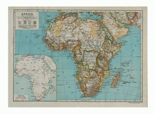 Karte von Afrika (ca. 1910)
