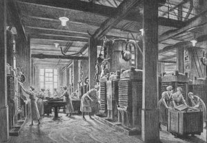 Eine moderne Ölsaaten-Zerkleinerungsanlage, ca. 1918
