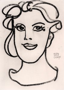 Frauenportrait minimalistisch von Gunter Langer