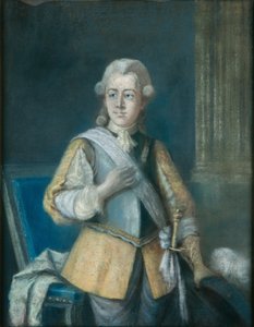 Gustav III., König von Schweden 1772-1792, in einem von Gustav Adolf inspirierten Kleid von Gustaf L Lundberg