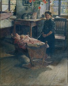 An der Wiege von Gustav Adolf Hessl