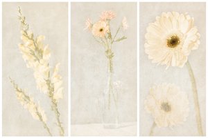 Verblasstes Blumen-Triptychon