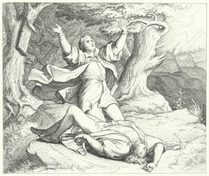 Alexis, Freund von Martin Luther, nachdem er während ihrer Reisen vom Blitz getroffen wurde, 1505