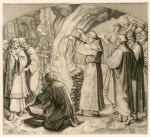 Martin Luther verbrennt die Bannbulle von Gustav Ferdinand Leopold Konig