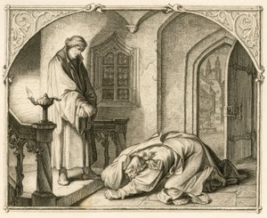 Martin Luther zusammen mit dem Räuber Hans Kohlhase (1500-1540) von Gustav Ferdinand Leopold Konig