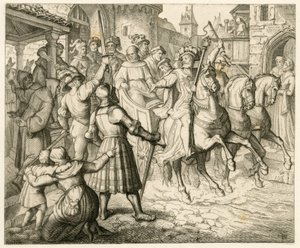 Der Empfang von Martin Luther in Worms von Gustav Ferdinand Leopold Konig