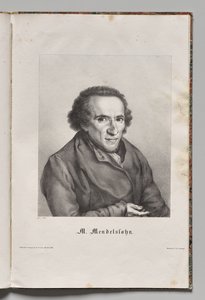 Deutschlands berühmte Autoren: Porträt von Moses Mendelssohn von Gustav Karl Friedrich Luderitz