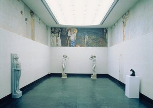 Beethovenfries: Die Sehnsucht nach dem Glück - nach Richard Wagners Interpretation der IX. Sinfonie von Ludwig van Beethoven von Gustav Klimt