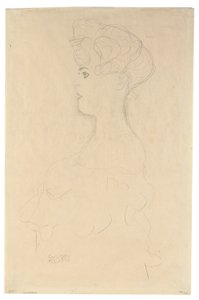 Büste im Profil von links, ca. 1904-05 von Gustav Klimt