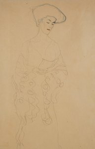 Mit leichter Wendung nach links, 1907 von Gustav Klimt