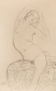 Sitzender Akt, ca. 1914-1916 von Gustav Klimt