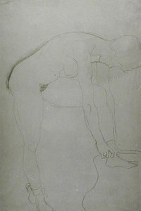 Stehender Akt mit erhobenen Beinen, ca. 1907 von Gustav Klimt