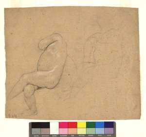 Studien zu zwei sitzenden Kinderakten von Gustav Klimt