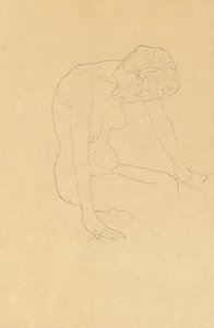 Studie eines weiblichen Aktes, ca. 1908-1909 von Gustav Klimt