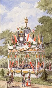 Der Musikpavillon des Wiener Schützenfestes von 1898