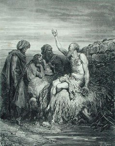 Hiob und seine Freunde, graviert von J. Regnier, ca. 1868 von Gustave (after) Dore