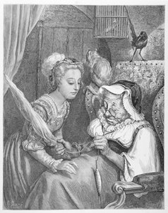 Die Prinzessin und die Fee Spite, graviert von Stephane Pannemaker (1847-1930) 1861 von Gustave (after) Dore
