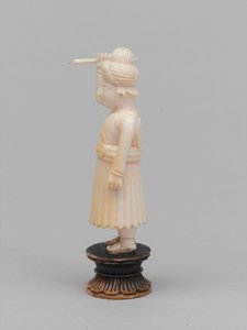 Schwarzer Bauer, Schachfigur, Indien, um 1820 von Gustave Adolphe Chassevent Bacques