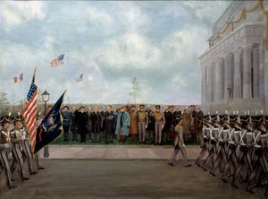 Der Marschall Joffre auf Mission in Washington von Gustave Brock