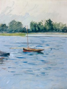Boot vor Anker auf der Seine