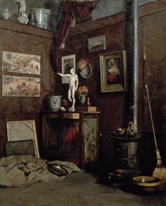 Innenansicht eines Ateliers, um 1872-74 von Gustave Caillebotte