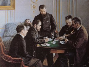 La Partie de bésigue von Gustave Caillebotte