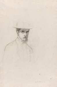 Selbstporträt mit Hut, um 1879 von Gustave Caillebotte