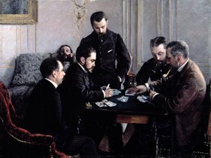 Das Bezique-Spiel, 1881 von Gustave Caillebotte