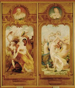 Das Foyer de la Danse mit vier Wandgemälden von Boulanger von Gustave Clarence Rodolphe Boulanger