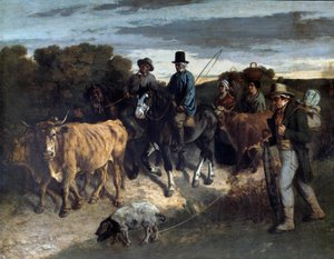 Bauern von Flagey kehren von der Ausstellung zurück