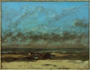 Meereslandschaft, Ebbe von Gustave Courbet