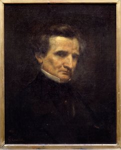 Porträt von Hector Berlioz (1803-1869), französischer Komponist. von Gustave Courbet