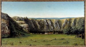 Felsige Landschaft um Flagey von Gustave Courbet