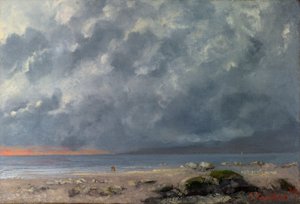 Strandszene von Gustave Courbet