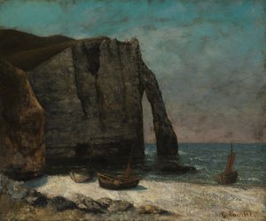 Die Klippe bei Étretat von Gustave Courbet
