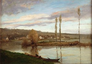 Die Seine bei Bougival, ca. 1851 von Gustave Courbet