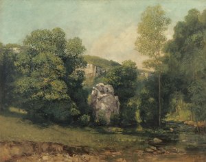 Der Bach der Breme, der aus dem Puits Noir hervorgeht, 1865 von Gustave Courbet